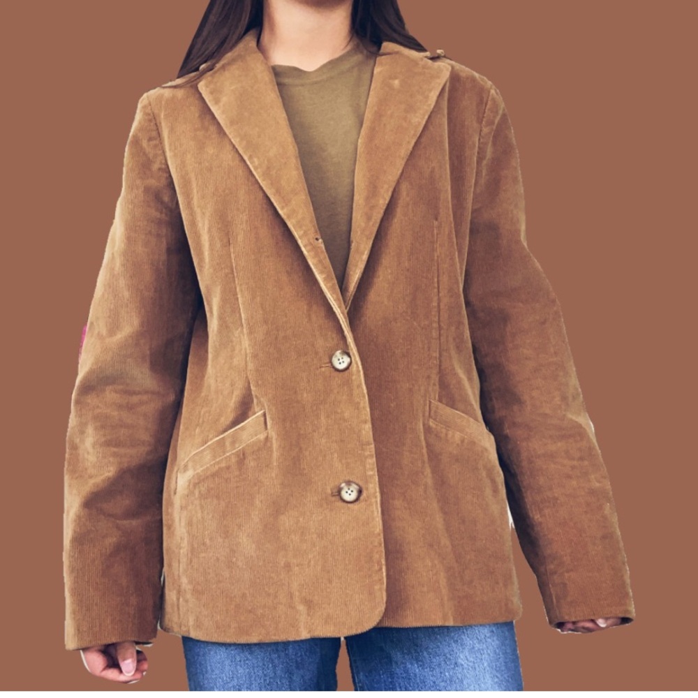 L.L. Bean Tan Corduroy Blazer